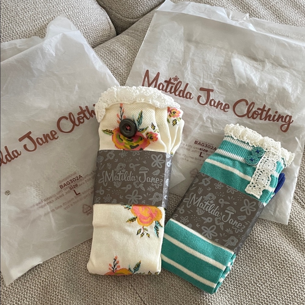 Matilda Jane knee high socks bundle girls ages 6/7ish